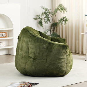 English Elm Bean Bag Chair - Plush Faux-Fur Sofa With Armrests, High-Density Foam For Cozy Relaxation & Style W2200P313808
