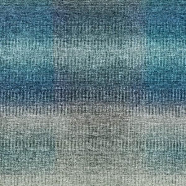HomeRoots 8' X 10' Blue and Copper Abstract Washable Rug - Durable Indoor/Outdoor Style for High-Traffic Areas 619288