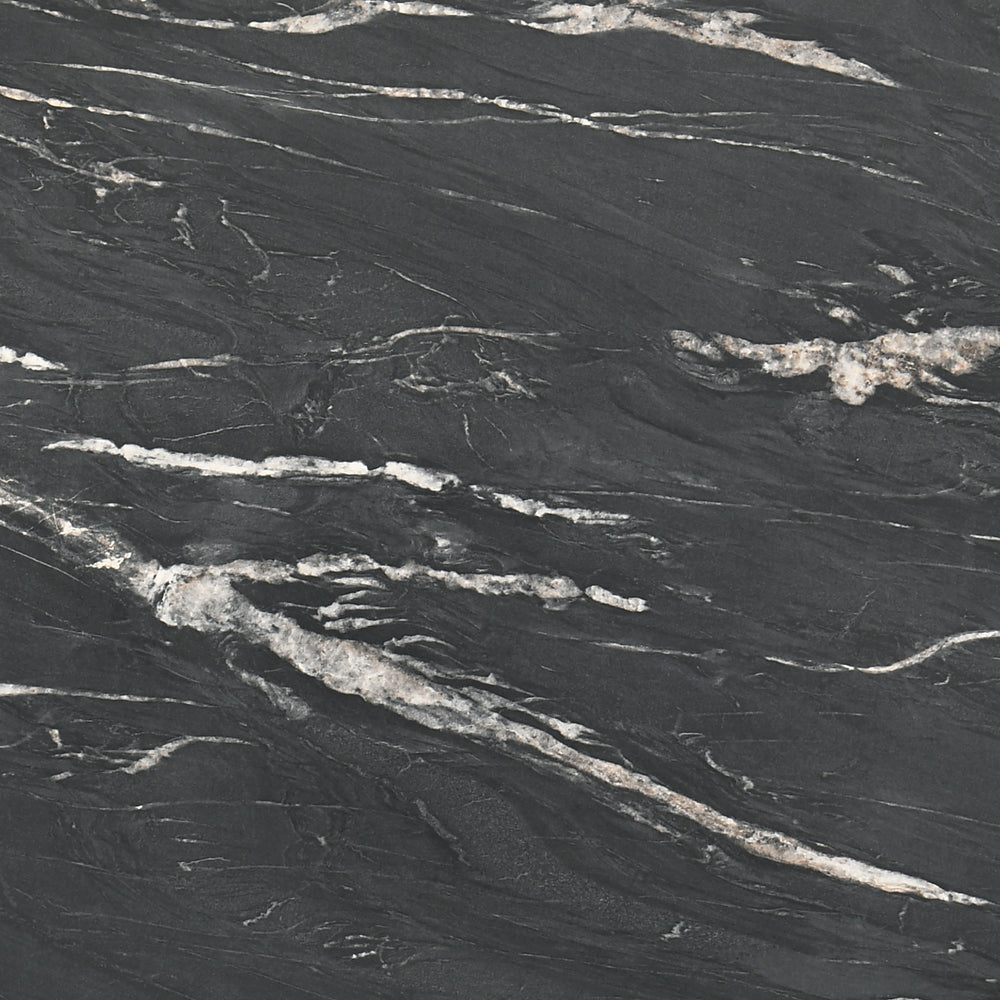 English Elm Enlow Black Round Marble-Like End Table - Modern Design With Scratch-Resistant Top & Solid Base B062P299965