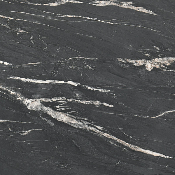 English Elm Enlow Black Round Marble-Like End Table - Modern Design With Scratch-Resistant Top & Solid Base B062P299965