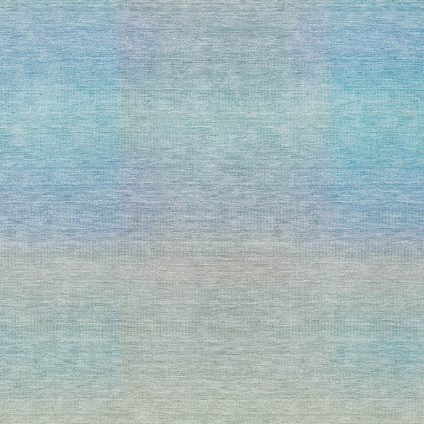 HomeRoots 5' Sky Blue and Peach Abstract Area Rug - Stylish, Washable, Durable Design for Indoor & Outdoor Use 619304