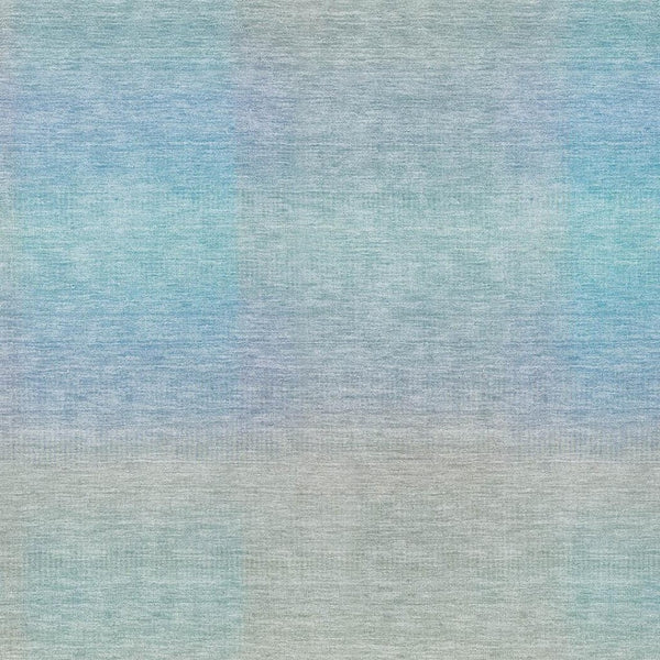 HomeRoots 9' X 12' Sky Blue & Peach Abstract Rug - Durable, Washable Design for Indoor & Outdoor Spaces! 619307