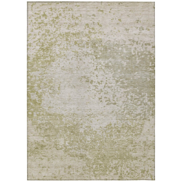 HomeRoots 5' X 8' Beige and Ivory Abstract Area Rug - Stylish, Washable, Durable for Indoor & Outdoor Use! 619322