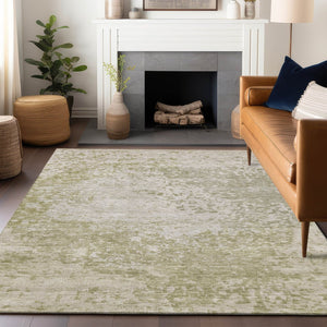HomeRoots 5' X 8' Beige and Ivory Abstract Area Rug - Stylish, Washable, Durable for Indoor & Outdoor Use! 619322