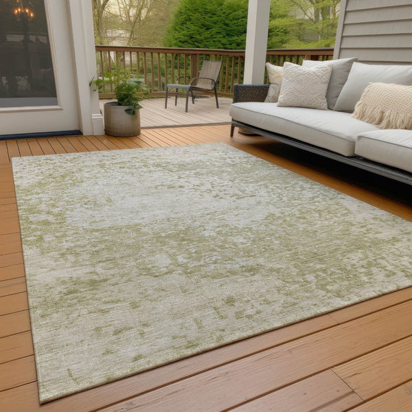 HomeRoots 5' X 8' Beige and Ivory Abstract Area Rug - Stylish, Washable, Durable for Indoor & Outdoor Use! 619322