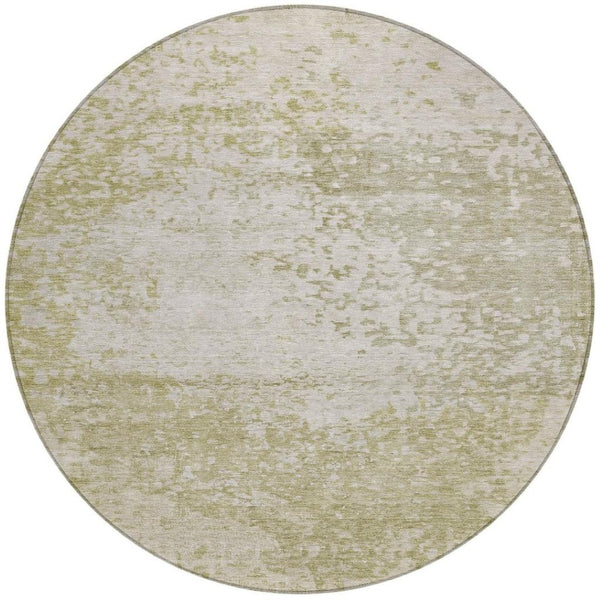 HomeRoots 8' Beige and Ivory Abstract Indoor-Outdoor Area Rug - Stylish, Washable, Stain-Resistant, Versatile! 619323