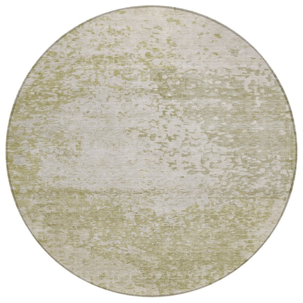 HomeRoots 8' Beige and Ivory Abstract Indoor-Outdoor Area Rug - Stylish, Washable, Stain-Resistant, Versatile! 619323