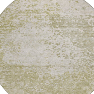HomeRoots 8' Beige and Ivory Abstract Indoor-Outdoor Area Rug - Stylish, Washable, Stain-Resistant, Versatile! 619323
