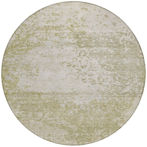 HomeRoots 8' Beige and Ivory Abstract Indoor-Outdoor Area Rug - Stylish, Washable, Stain-Resistant, Versatile! 619323