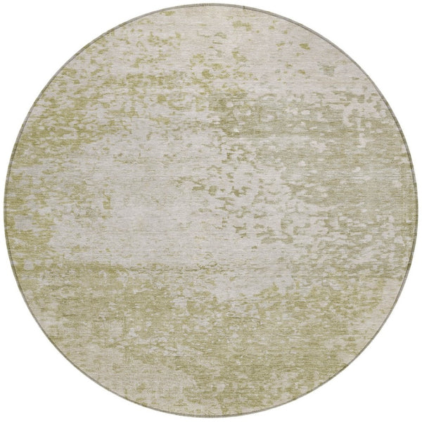 HomeRoots 8' Beige and Ivory Abstract Indoor-Outdoor Area Rug - Stylish, Washable, Stain-Resistant, Versatile! 619323