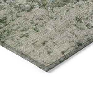 HomeRoots 5' X 8' Stylish Blue & Beige Abstract Washable Area Rug – Perfect for Indoor & Outdoor Spaces! 619328