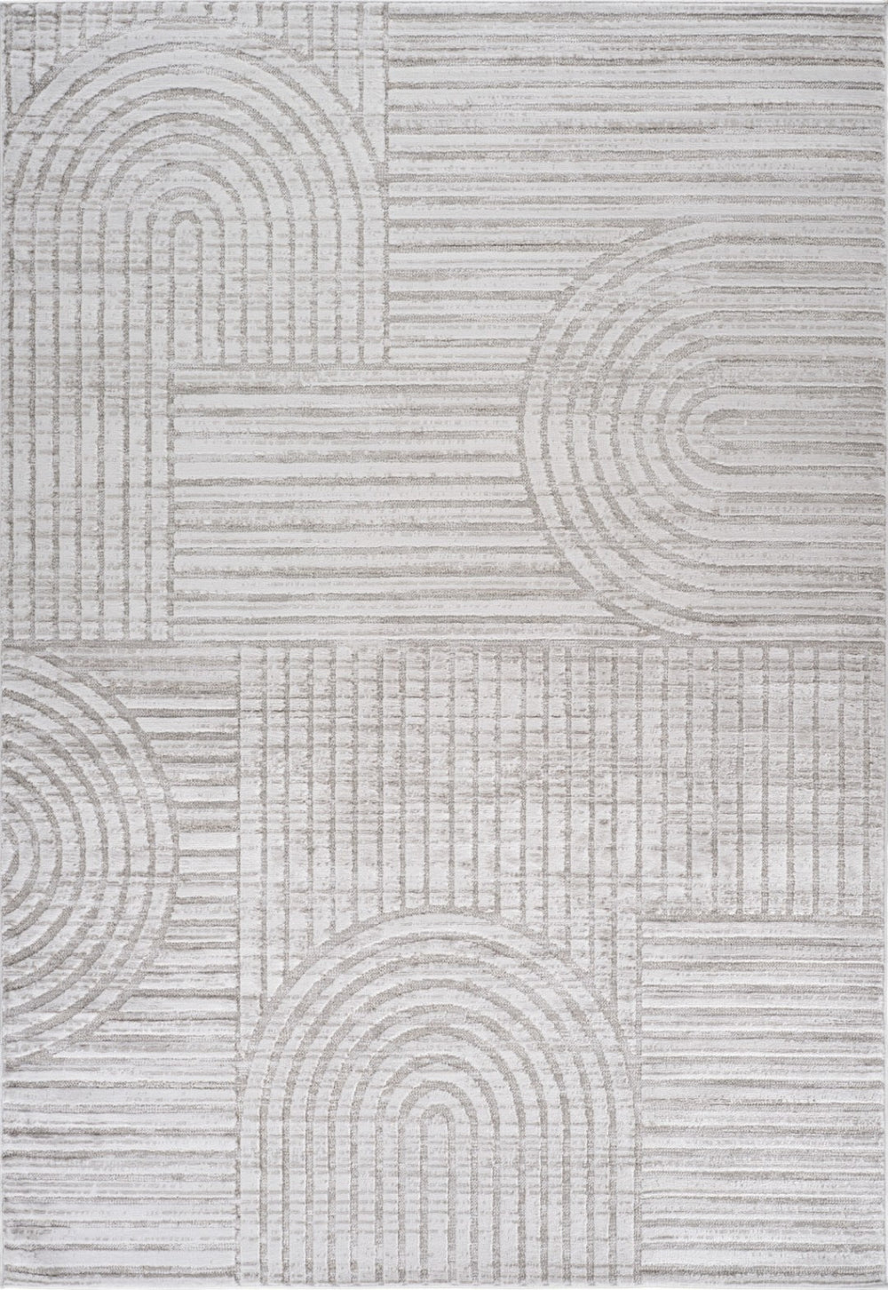 HomeRoots 9' X 12' Gray and Ivory Abstract Area Rug - Modern Stain-Resistant Design for Chic Living Spaces 619352