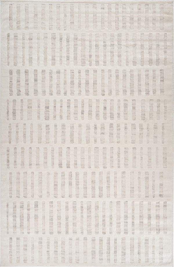 HomeRoots 9' X 12' Gray And Beige Abstract Area Rug - Modern, Stain-Resistant, Durable Design for Any Space 619354