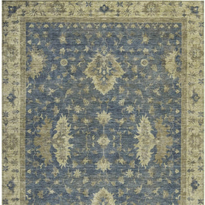 HomeRoots 8' X 10' Floral Area Rug - Vibrant Blue & Green, Durable for Indoor/Outdoor Use, Machine Washable! 619406
