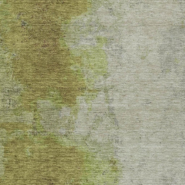 HomeRoots 9' X 12' Olive Green & Gray Abstract Washable Area Rug – Stylish, Durable, Indoor/Outdoor Essential! 619497