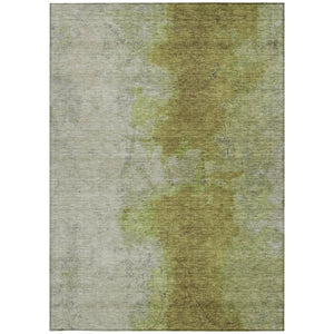 HomeRoots 10' Olive Green and Gray Abstract Area Rug - Stylish, Washable, Durable for Indoor & Outdoor Use! 619498