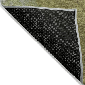 HomeRoots 10' Olive Green and Gray Abstract Area Rug - Stylish, Washable, Durable for Indoor & Outdoor Use! 619498