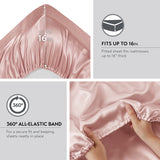 Madison Park Essentials Satin Glam/Luxury Luxury 6 PC Sheet Set MPE20-775 Blush