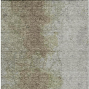 HomeRoots 5' X 8' Taupe and Beige Abstract Washable Area Rug - Versatile Indoor/Outdoor Decor for Every Space 619500