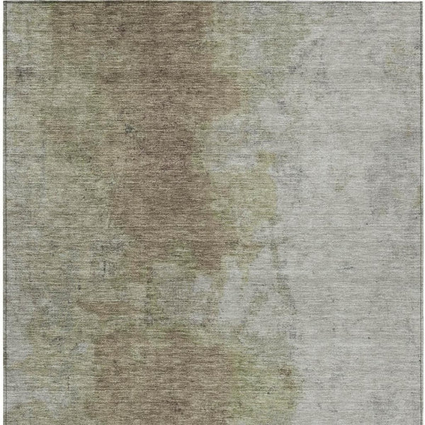 HomeRoots 5' X 8' Taupe and Beige Abstract Washable Area Rug - Versatile Indoor/Outdoor Decor for Every Space 619500