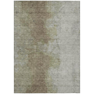 HomeRoots 5' X 8' Taupe and Beige Abstract Washable Area Rug - Versatile Indoor/Outdoor Decor for Every Space 619500