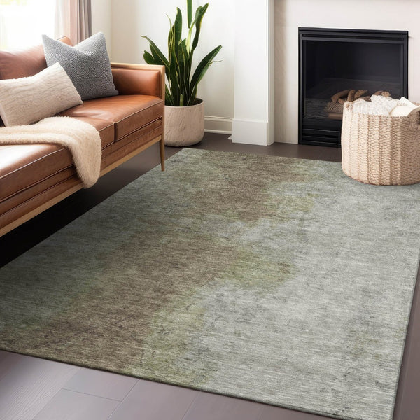 HomeRoots 5' X 8' Taupe and Beige Abstract Washable Area Rug - Versatile Indoor/Outdoor Decor for Every Space 619500