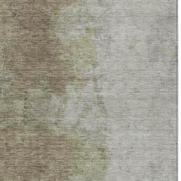 HomeRoots 8' X 10' Taupe & Beige Abstract Washable Area Rug - Stylish Indoor/Outdoor Design for High Traffic Areas 619502