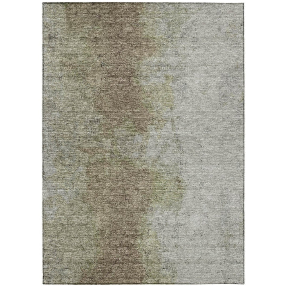 HomeRoots 10' Taupe and Beige Abstract Washable Area Rug - Stylish Indoor/Outdoor Solution for High Traffic Areas 619504