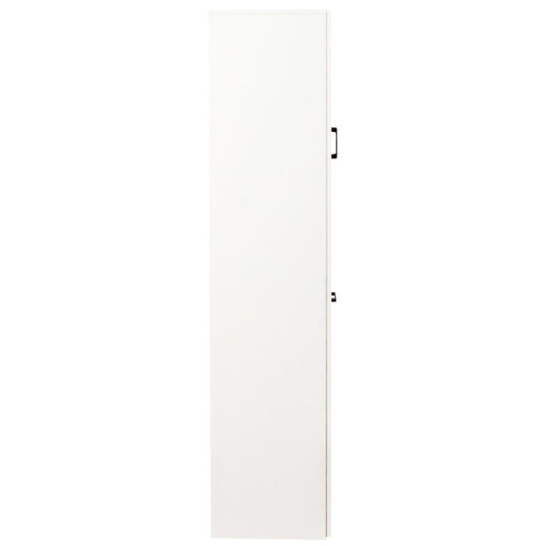 English Elm Kitchen Pantry Cabinet Freestanding Tall Storage with Pull Out Shelves Slim White Design W331P373803