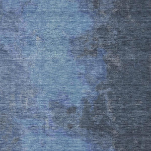 HomeRoots 5' Navy Blue & Gray Abstract Washable Area Rug – Stylish Indoor/Outdoor Comfort for High-Traffic Spaces 619530