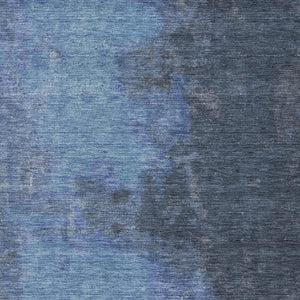 HomeRoots 8' X 10' Navy Blue And Gray Abstract Area Rug - Stylish, Durable, Washable for Indoor & Outdoor Use 619532