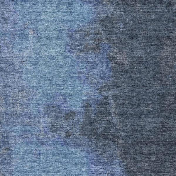 HomeRoots 8' X 10' Navy Blue And Gray Abstract Area Rug - Stylish, Durable, Washable for Indoor & Outdoor Use 619532