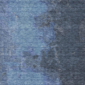 HomeRoots 10' Navy Blue and Gray Abstract Area Rug - Washable, Durable Indoor/Outdoor Design for Any Space 619534