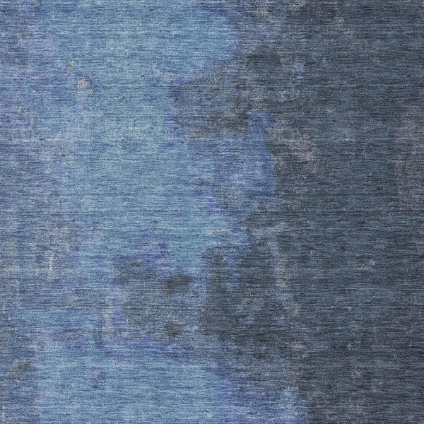 HomeRoots 10' Navy Blue and Gray Abstract Area Rug - Washable, Durable Indoor/Outdoor Design for Any Space 619534