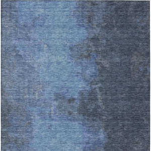 HomeRoots 10' Navy Blue and Gray Abstract Area Rug - Washable, Durable Indoor/Outdoor Design for Any Space 619534