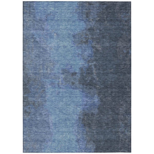 HomeRoots 10' Navy Blue and Gray Abstract Area Rug - Washable, Durable Indoor/Outdoor Design for Any Space 619534