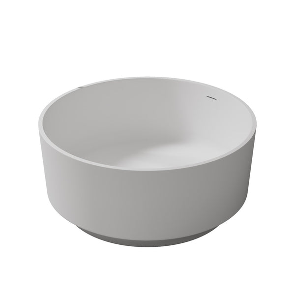 English Elm 49 Inch Square Freestanding Soaking Tub Eco Stone Resin Matte Spa Bath T3785P353966