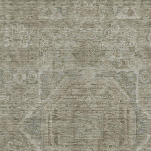 HomeRoots 9' X 12' Gray and Silver Medallion Area Rug - Stylish, Washable, Durable for Indoor and Outdoor Use 619551