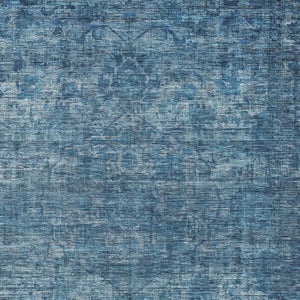 HomeRoots 5' X 8' Blue and Ivory Floral Medallion Area Rug - Washable, Durable, Stylish for Indoor & Outdoor Use 619584