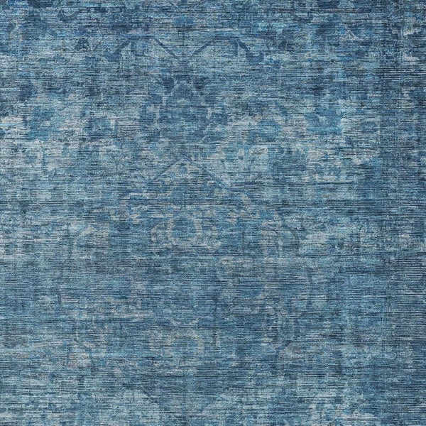 HomeRoots 5' X 8' Blue and Ivory Floral Medallion Area Rug - Washable, Durable, Stylish for Indoor & Outdoor Use 619584