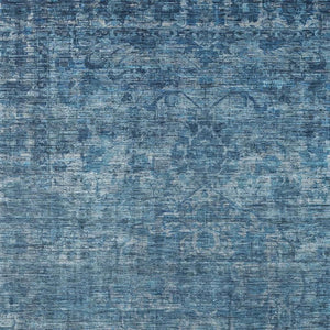 HomeRoots 10' Blue & Ivory Floral Medallion Rug - Stylish, Washable Indoor/Outdoor Area Rug for High Traffic Areas 619588