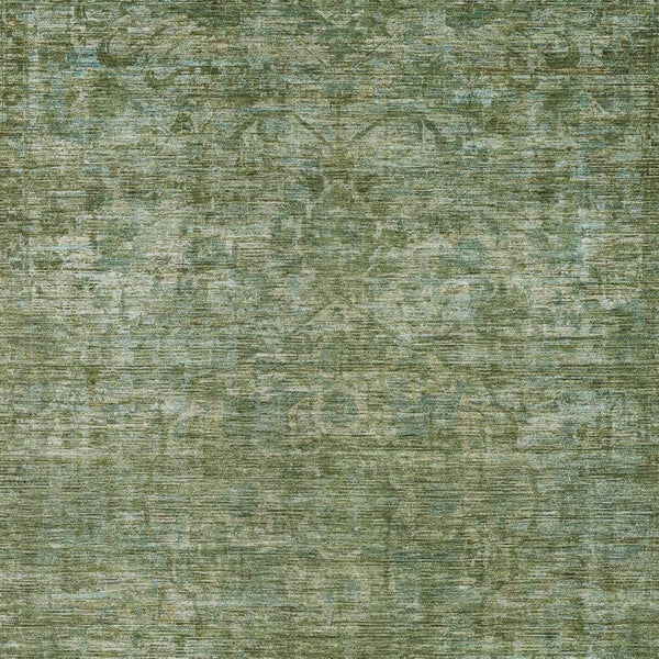 HomeRoots 10' Olive Green & Ivory Floral Medallion Area Rug - Washable, Durable, Indoor/Outdoor Versatility! 619594