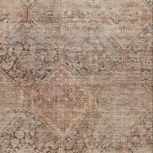 HomeRoots 10' Copper and Gray Geometric Washable Area Rug – Indoor/Outdoor Durable Design for High-Traffic Spaces 619624