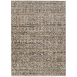 HomeRoots 5' X 8' Brown and Beige Striped Area Rug – Durable, Washable, Perfect for Indoor & Outdoor Spaces! 619638