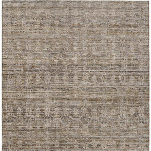 HomeRoots 5' X 8' Brown and Beige Striped Area Rug – Durable, Washable, Perfect for Indoor & Outdoor Spaces! 619638