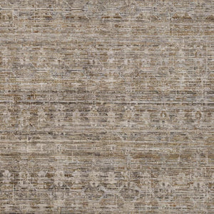 HomeRoots 9' Brown and Beige Striped Washable Area Rug – Durable Indoor/Outdoor Design for Stylish Spaces 619641