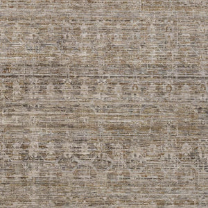 HomeRoots 10' Stylish Brown and Beige Striped Washable Area Rug for Indoor & Outdoor High-Traffic Spaces 619642