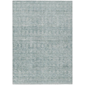 HomeRoots 5' X 8' Turquoise and Ivory Striped Area Rug - Washable, Durable, Stylish for Indoor & Outdoor Use 619668