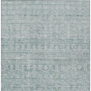 HomeRoots 5' X 8' Turquoise and Ivory Striped Area Rug - Washable, Durable, Stylish for Indoor & Outdoor Use 619668