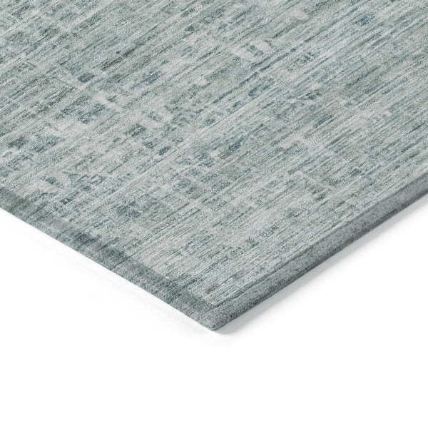 HomeRoots 10' Turquoise and Ivory Striped Area Rug – Washable, Durable Design for Indoor & Outdoor Spaces! 619672
